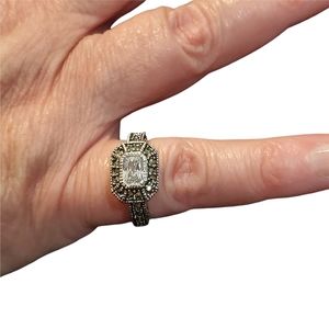 Park Lane "Reign" Ring CZ and Marcasite Sz 6